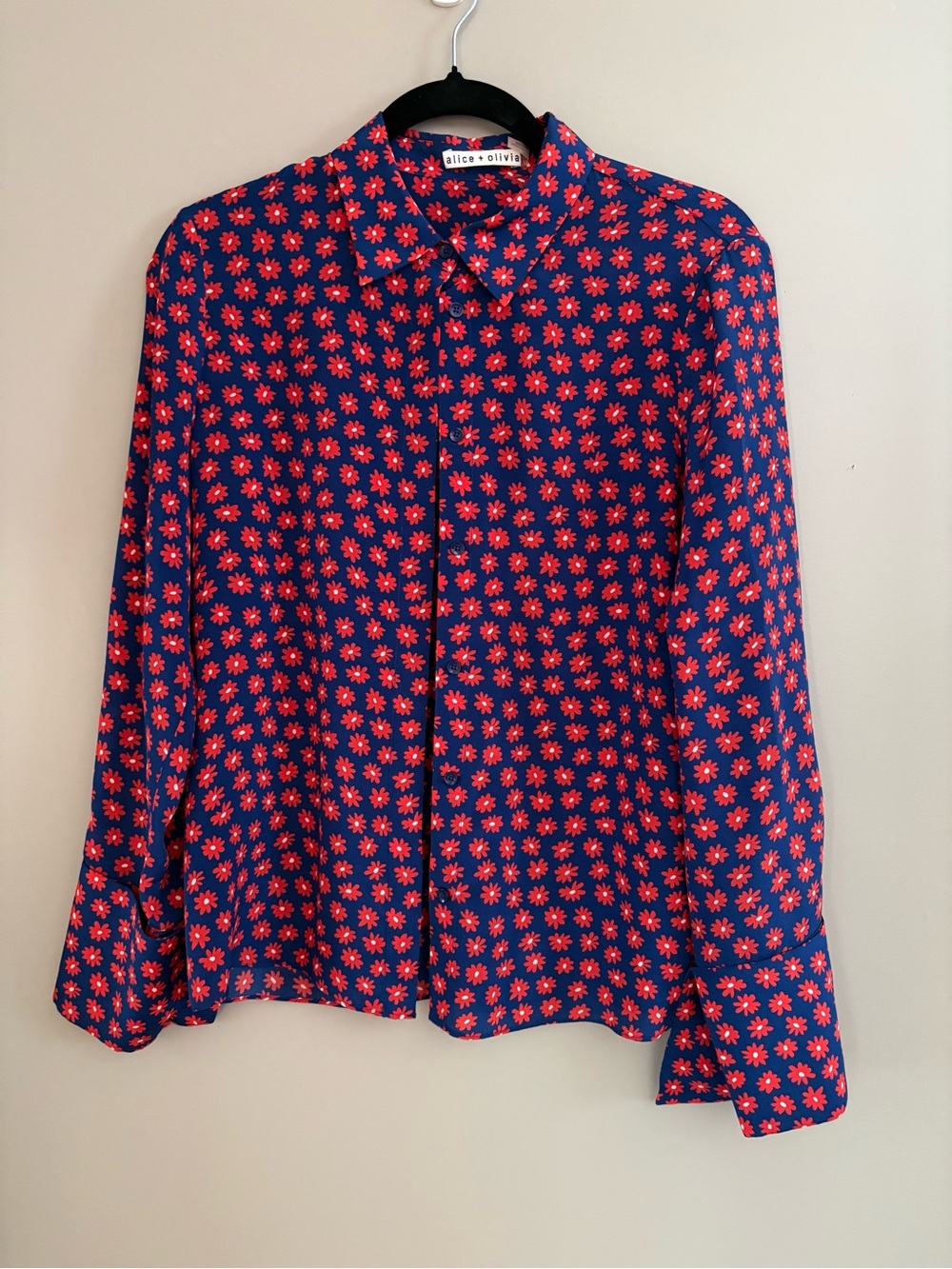 Alice + Olivia Silk Daisy Willa Blouse